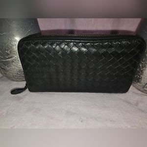 Bottega Leather Long Wallet